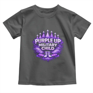 Purple Up Military Child Toddler T Shirt Proud Military Kid TS10 Dark Heather Print Your Wear