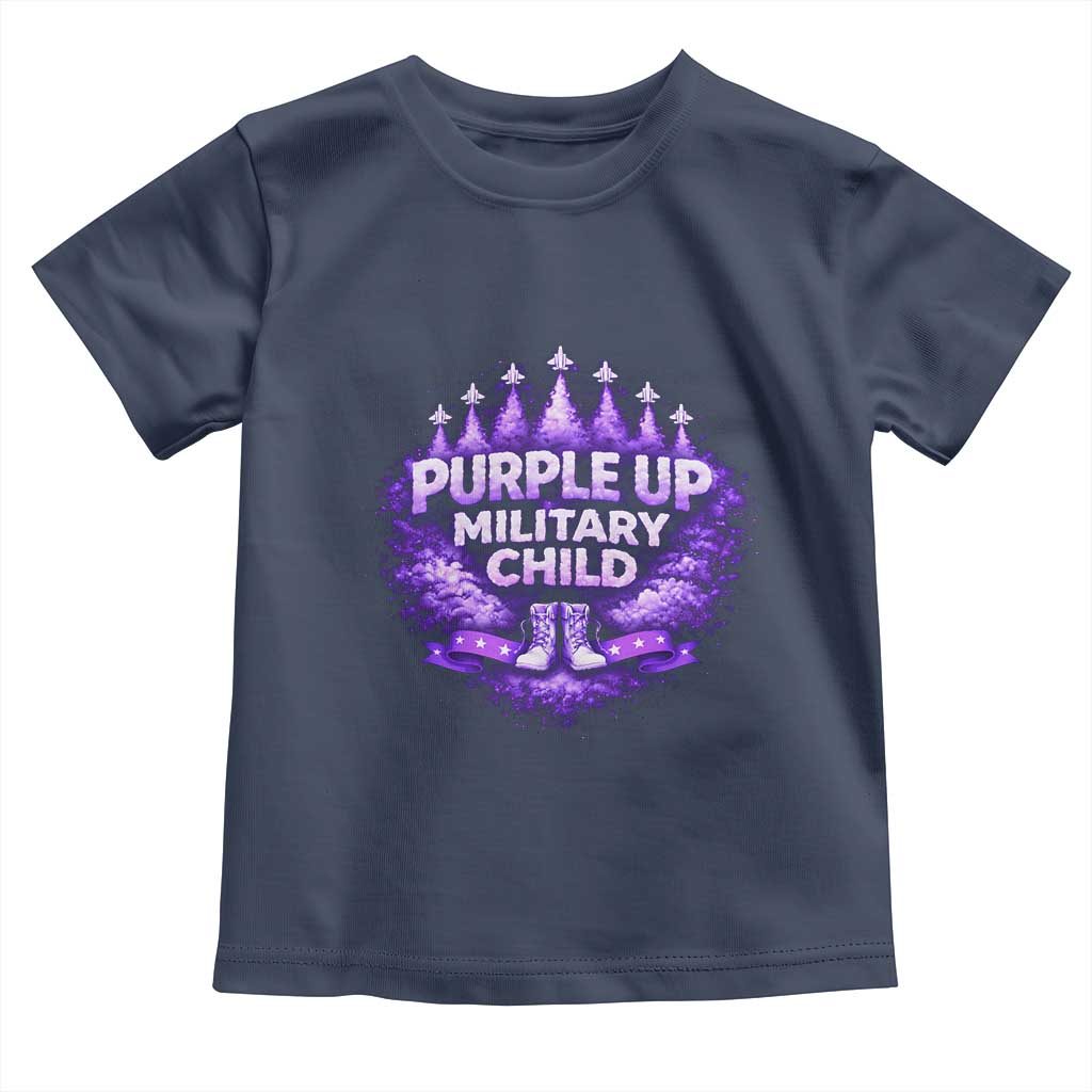 Purple Up Military Child Toddler T Shirt Proud Military Kid TS10 Navy Print Your Wear
