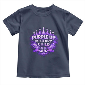 Purple Up Military Child Toddler T Shirt Proud Military Kid TS10 Navy Print Your Wear