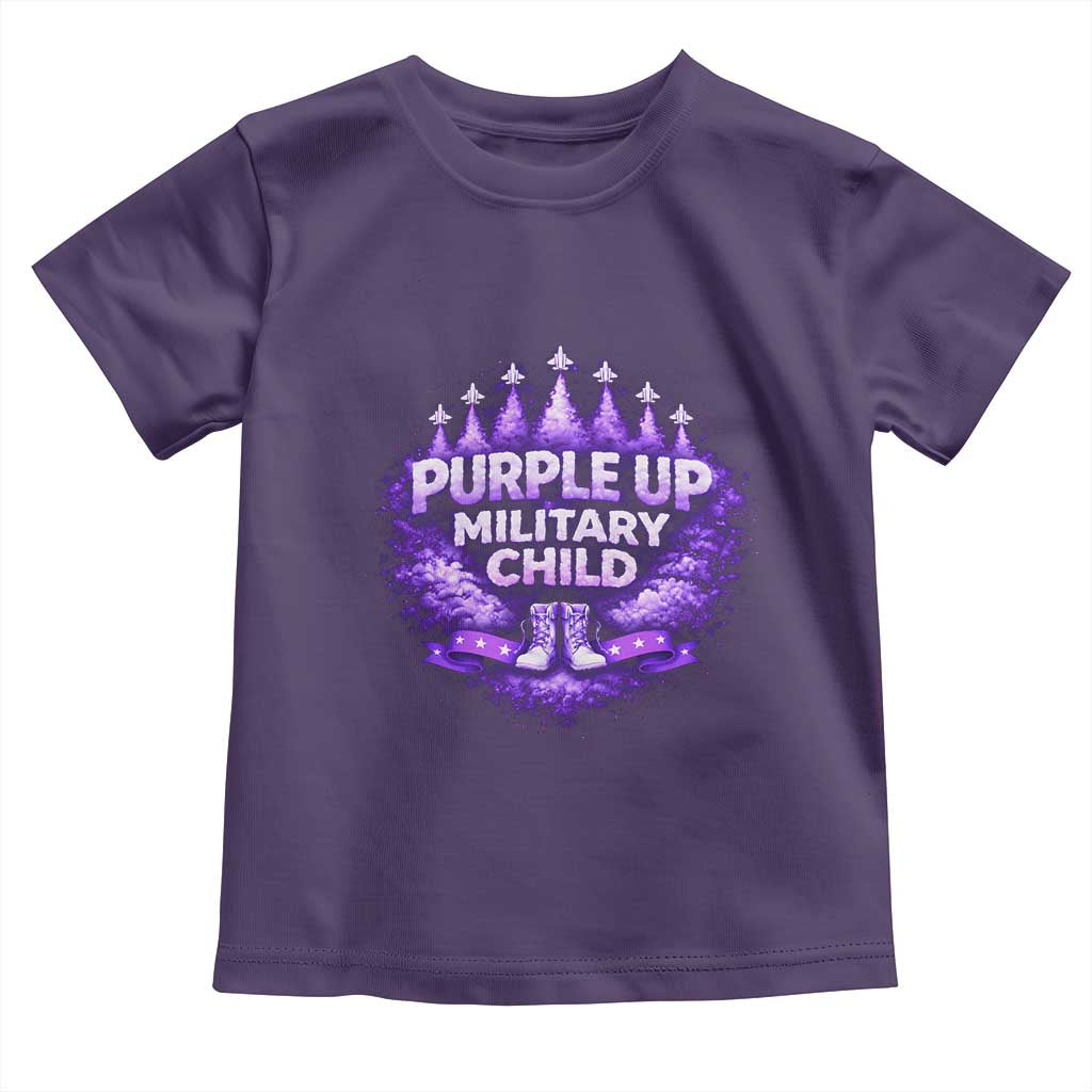 Purple Up Military Child Toddler T Shirt Proud Military Kid TS10 Purple Print Your Wear