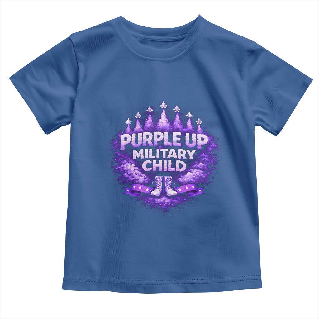 Purple Up Military Child Toddler T Shirt Proud Military Kid TS10 Royal Blue Print Your Wear