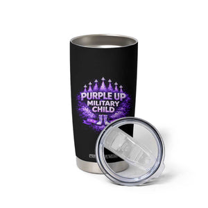 Purple Up Military Child Tumbler Cup Proud Military Kid TS10 Print Your Wear
