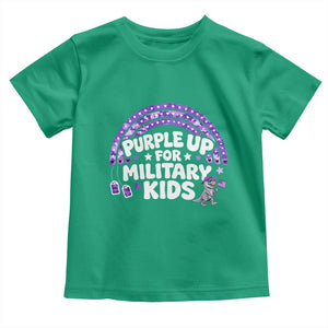 Purple Up For Military Kids Toddler T Shirt Cute Dino Dinosaur Proud Military Child Rainbow TS10 Irish Green Print Your Wear