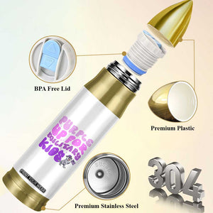 Purple Up For Military Kids Bullet Tumbler Groovy Dino Dinosaur Military Child Month TS10 Print Your Wear