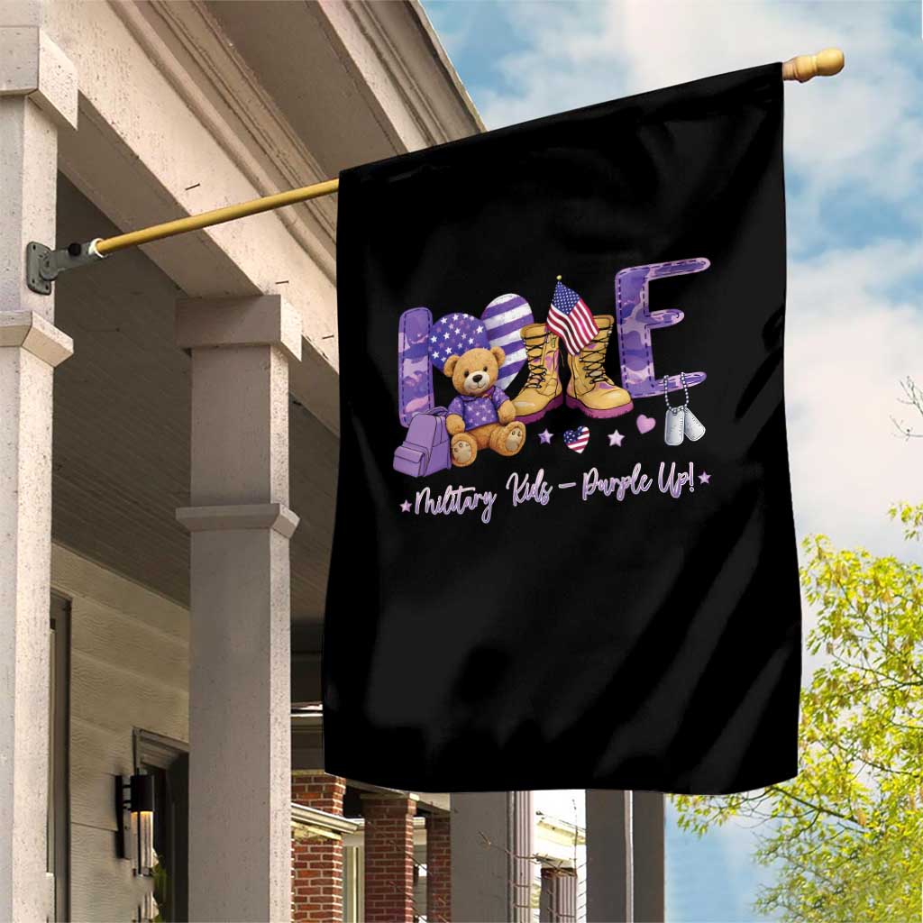 Purple Up Military Kids Garden Flag Month Of Military Child Army TS10 Print Your Wear