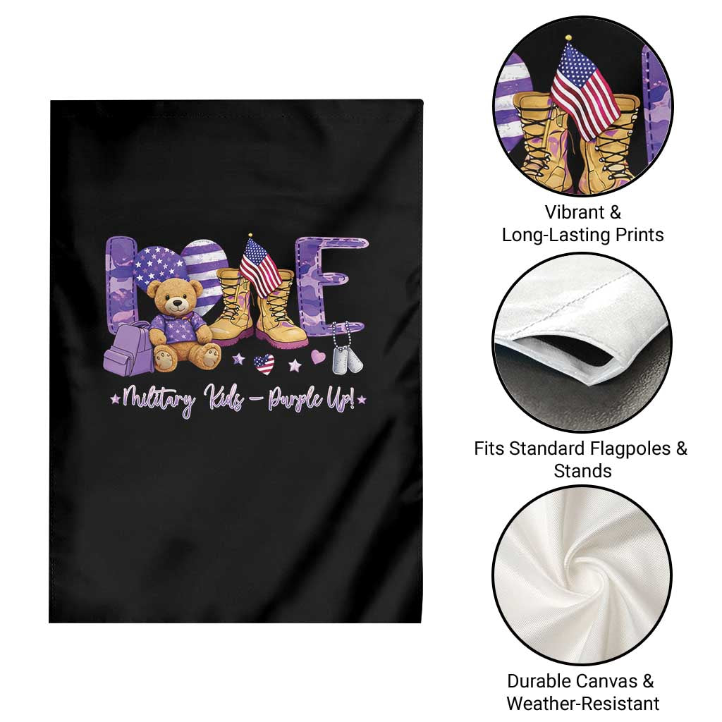 Purple Up Military Kids Garden Flag Month Of Military Child Army TS10 Print Your Wear