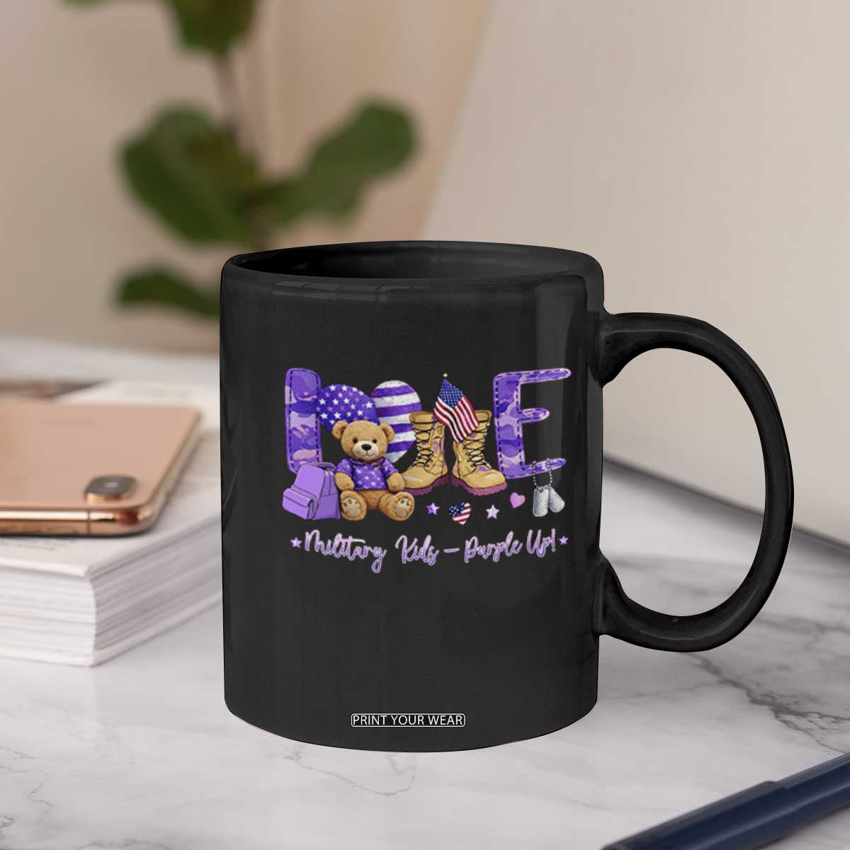 Purple Up Military Kids Coffee Mug Month Of Military Child Army TS10 Print Your Wear