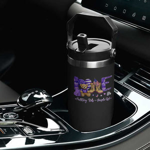 Purple Up Military Kids Flip Straw Tumbler Month Of Military Child Army TS10 Print Your Wear