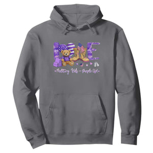 Purple Up Military Kids Hoodie Month Of Military Child Army TS10 Charcoal Print Your Wear