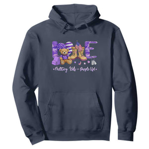 Purple Up Military Kids Hoodie Month Of Military Child Army TS10 Navy Print Your Wear