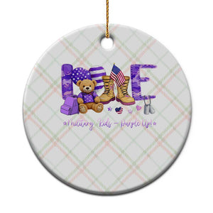 Purple Up Military Kids Ceramic Ornament Month Of Military Child Army TS10 1pc Christmas Plaid Print Your Wear