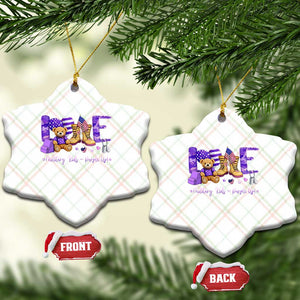 Purple Up Military Kids Ceramic Ornament Month Of Military Child Army TS10 Print Your Wear