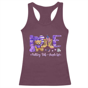 Purple Up Military Kids Racerback Tank Top Month Of Military Child Army TS10 Maroon Print Your Wear