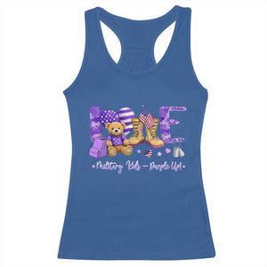 Purple Up Military Kids Racerback Tank Top Month Of Military Child Army TS10 Royal Blue Print Your Wear