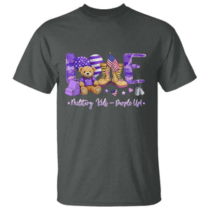 Purple Up Military Kids T Shirt Month Of Military Child Army TS10 Dark Heather Print Your Wear