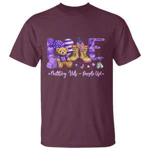 Purple Up Military Kids T Shirt Month Of Military Child Army TS10 Maroon Print Your Wear