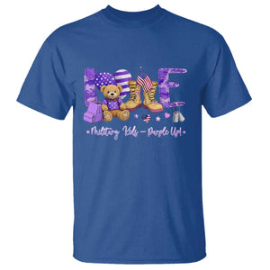 Purple Up Military Kids T Shirt Month Of Military Child Army TS10 Royal Blue Print Your Wear