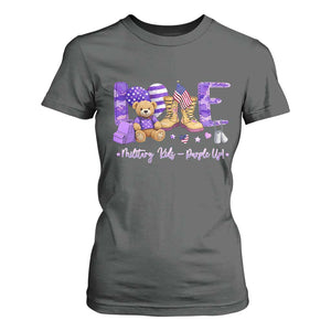 Purple Up Military Kids T Shirt For Women Month Of Military Child Army TS10 Dark Heather Print Your Wear