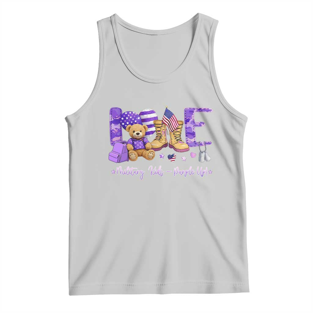 Purple Up Military Kids Tank Top Month Of Military Child Army TS10 Ash Print Your Wear