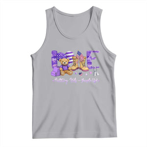 Purple Up Military Kids Tank Top Month Of Military Child Army TS10 Athletic Heather Print Your Wear