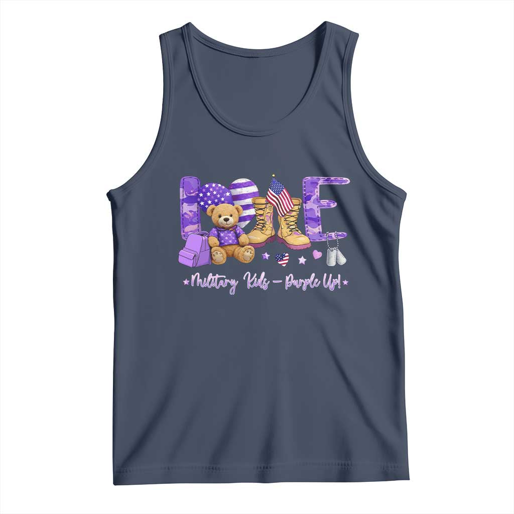 Purple Up Military Kids Tank Top Month Of Military Child Army TS10 Navy Print Your Wear