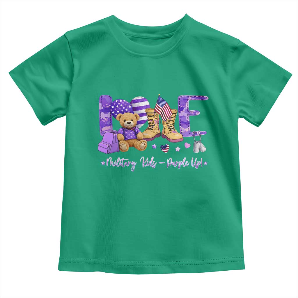 Purple Up Military Kids Toddler T Shirt Month Of Military Child Army TS10 Irish Green Print Your Wear
