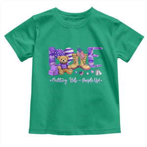 Purple Up Military Kids Toddler T Shirt Month Of Military Child Army TS10 Irish Green Print Your Wear