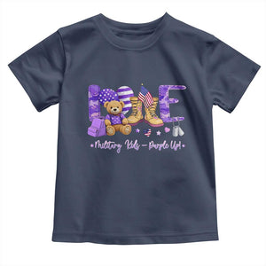 Purple Up Military Kids Toddler T Shirt Month Of Military Child Army TS10 Navy Print Your Wear