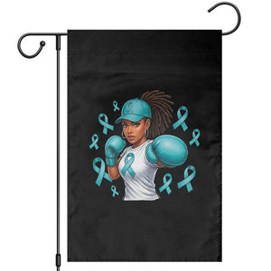 Black Women Fight Sexual Assault Awareness Garden Flag African American Teal Ribbon Support TS10 Black Print Your Wear