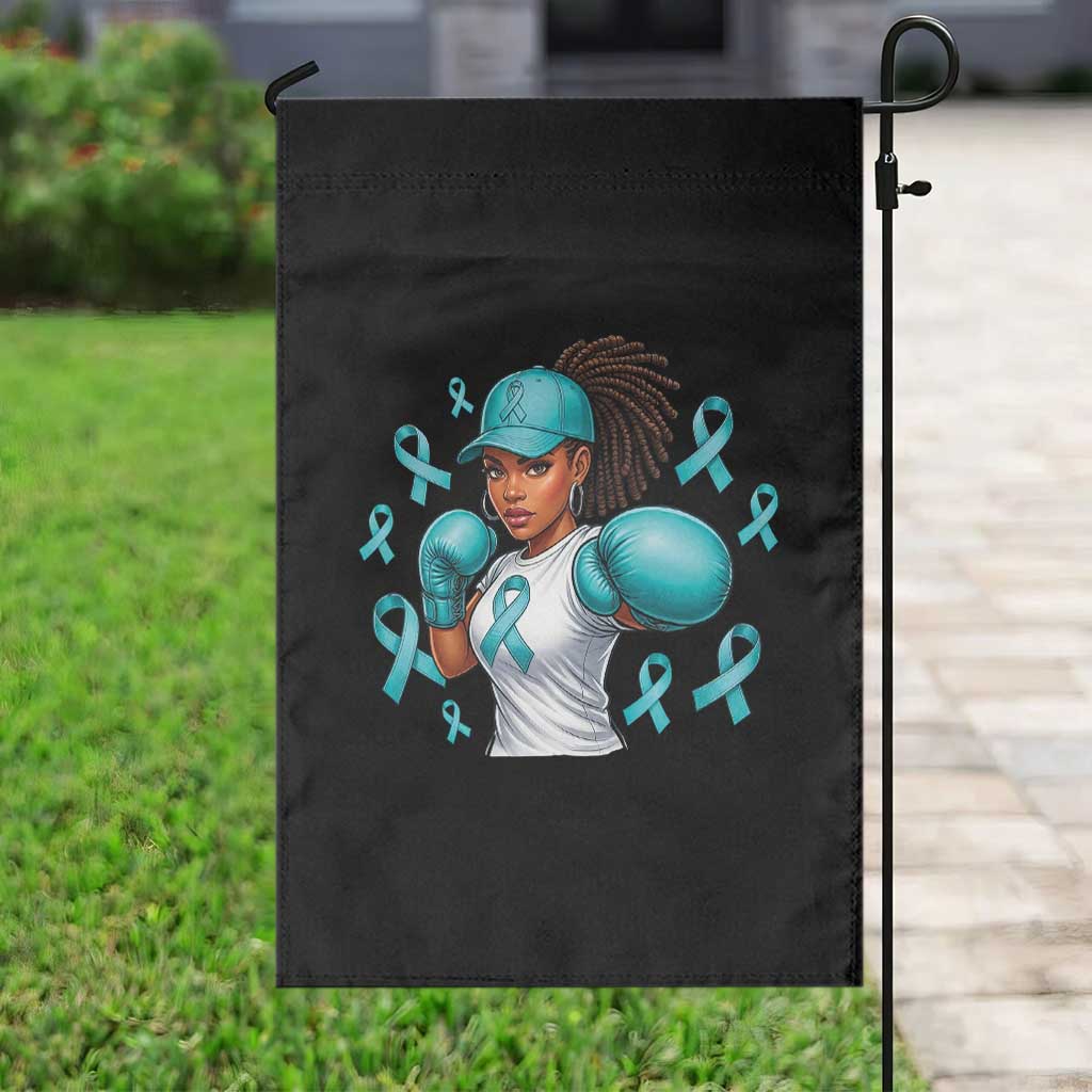 Black Women Fight Sexual Assault Awareness Garden Flag African American Teal Ribbon Support TS10 Print Your Wear