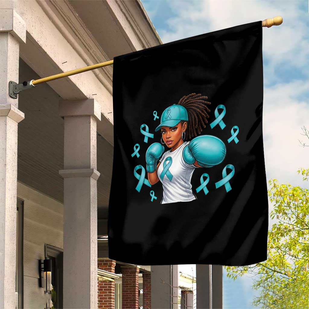 Black Women Fight Sexual Assault Awareness Garden Flag African American Teal Ribbon Support TS10 Print Your Wear