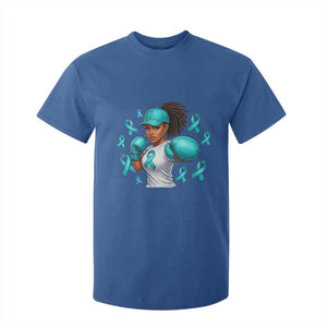 Black Women Fight Sexual Assault Awareness T Shirt For Kid African American Teal Ribbon Support TS10 Royal Blue Print Your Wear