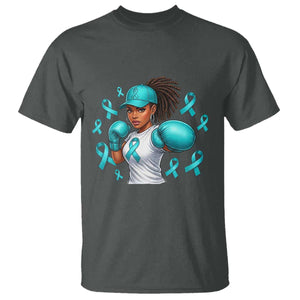 Black Women Fight Sexual Assault Awareness T Shirt African American Teal Ribbon Support TS10 Dark Heather Print Your Wear