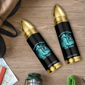 Give Sexual Assault The Boot Bullet Tumbler Cowgirl Awareness Month Teal Ribbon Support TS10 Print Your Wear