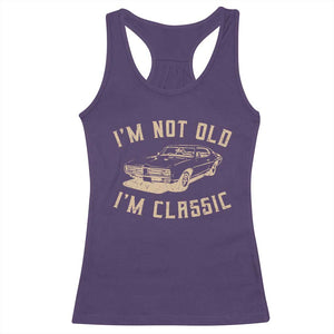 Funny Car Graphic Racerback Tank Top Vintage I'm Not Old I'm Classic TS10 Purple Print Your Wear
