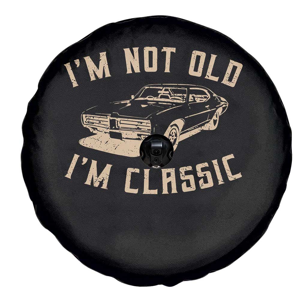 Funny Car Graphic Spare Tire Cover Vintage I'm Not Old I'm Classic TS10 Print Your Wear