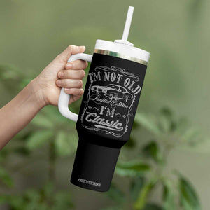 Funny Classic Car Guy Tumbler With Handle Vintage I'm Not Old I'm Classic TS10 Print Your Wear