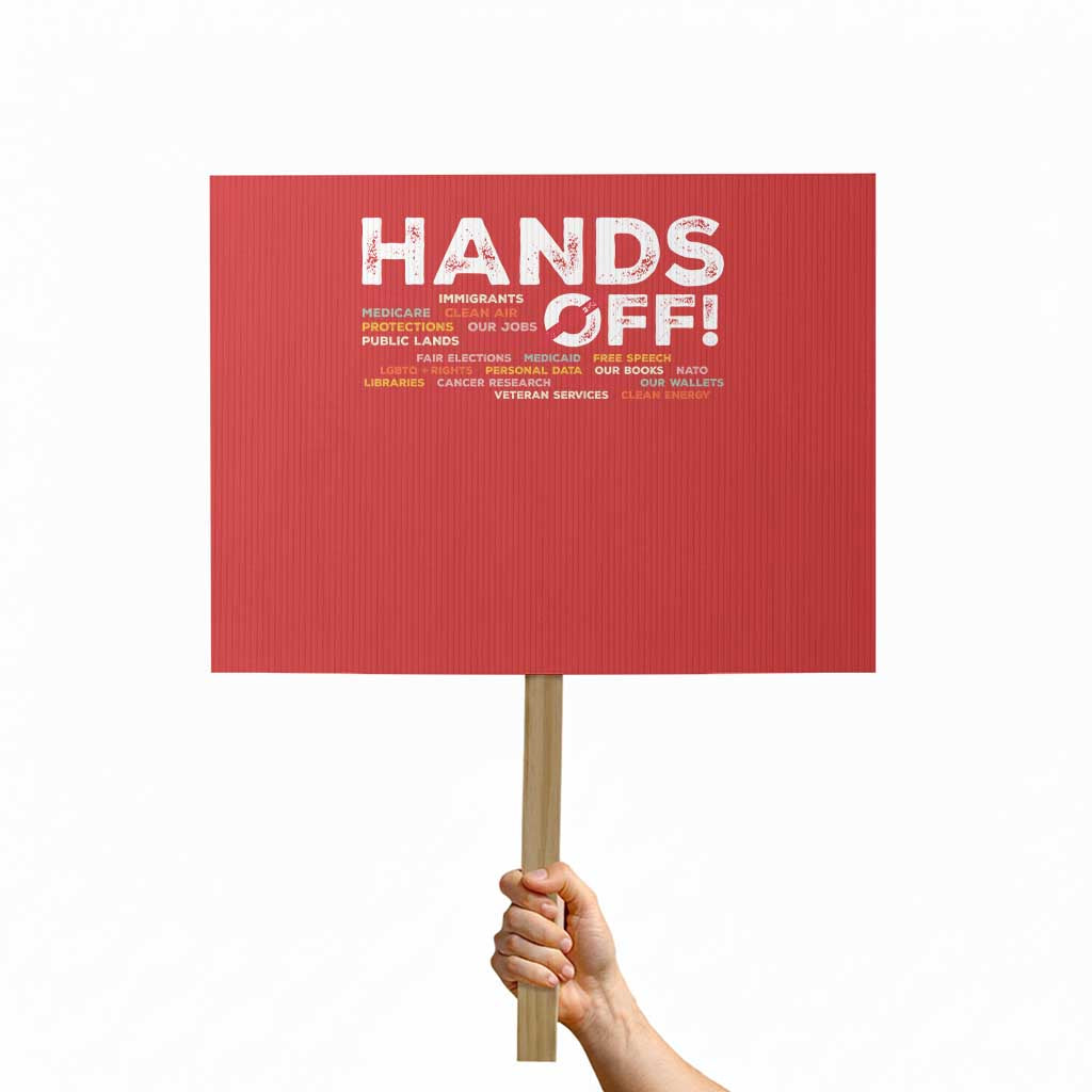 Hands Off Protest Sign Social Security And Medicare Protest TS10 Horizontal 18