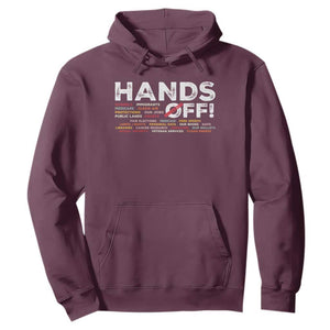 Hands Off Hoodie Social Security And Medicare Protest TS10 Maroon Print Your Wear
