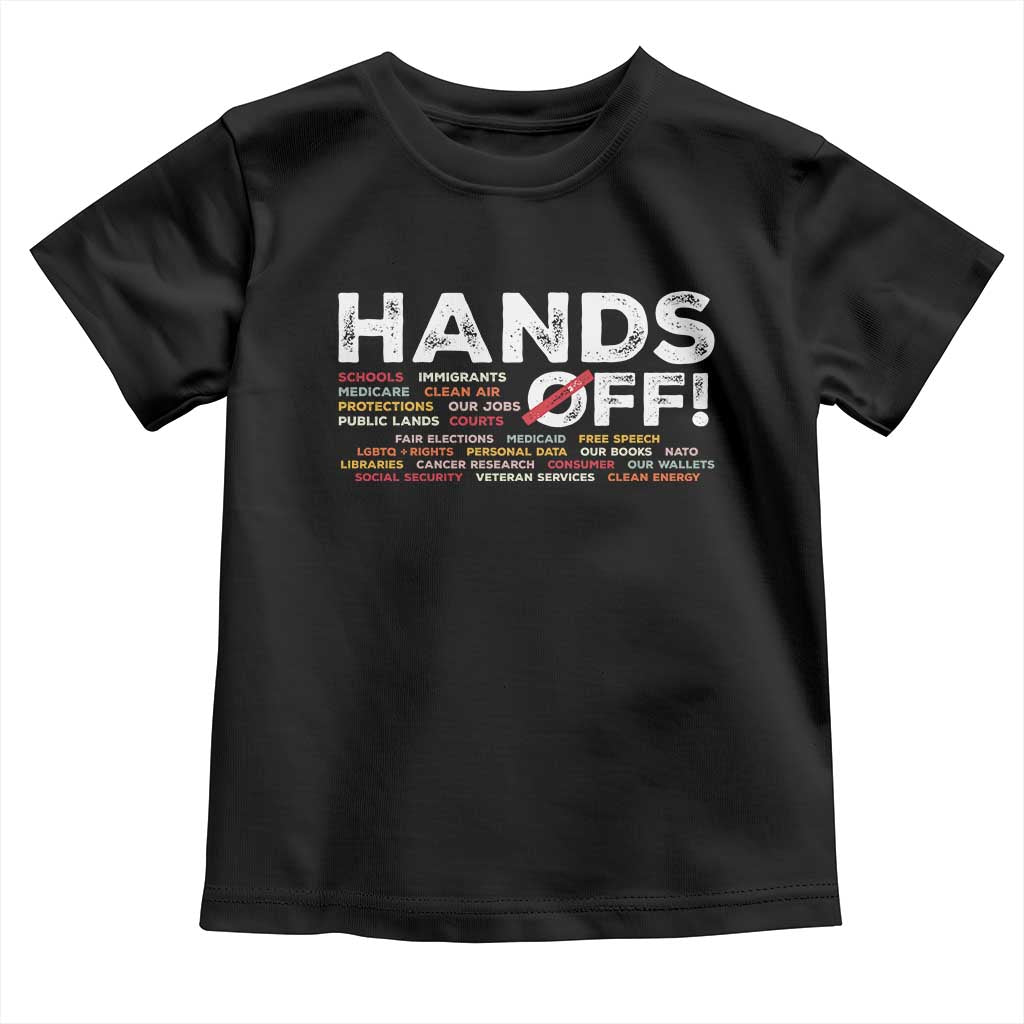 Hands Off Toddler T Shirt Social Security And Medicare Protest TS10 Black Print Your Wear