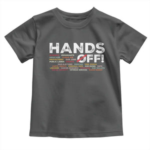 Hands Off Toddler T Shirt Social Security And Medicare Protest TS10 Dark Heather Print Your Wear