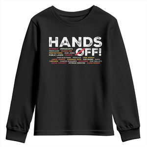 Hands Off Youth Sweatshirt Social Security And Medicare Protest TS10 Black Print Your Wear