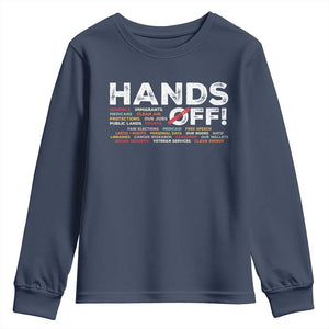 Hands Off Youth Sweatshirt Social Security And Medicare Protest TS10 Navy Print Your Wear