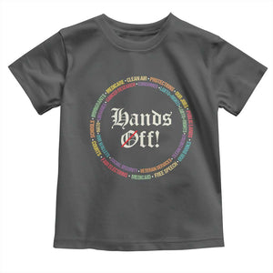 Hands Off Toddler T Shirt Human Rights Social Security And Medicare Protest TS10 Dark Heather Print Your Wear