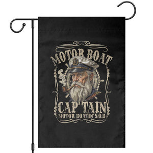 Motor Boat Captain Garden Flag Funny Pontoon Boating Motor Boatin Lake TS10 Black Print Your Wear