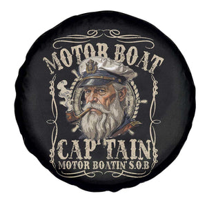 Motor Boat Captain Spare Tire Cover Funny Pontoon Boating Motor Boatin Lake TS10 Print Your Wear