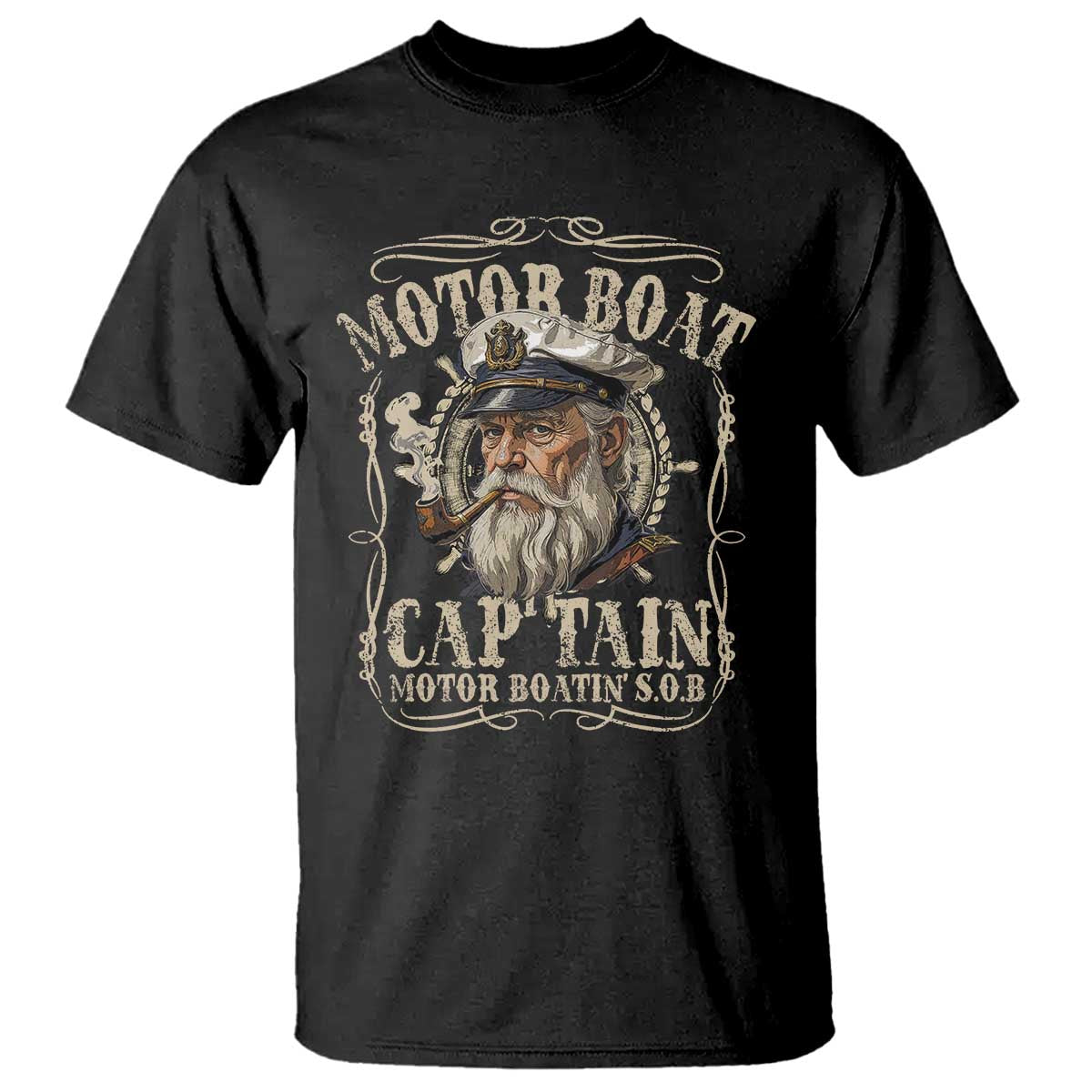 Motor Boat Captain T Shirt Funny Pontoon Boating Motor Boatin Lake TS10 Black Print Your Wear