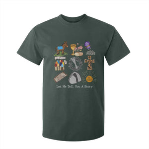 Easter Story T Shirt For Kid He is Risen Let Me Tell You A Story Christian TS10 Dark Forest Green Print Your Wear