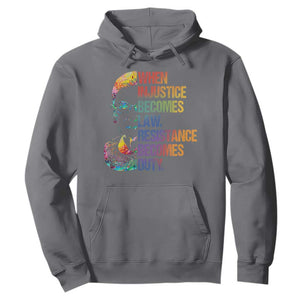 Notorious RBG Hoodie When Injustice Becomes Law Resistance Becomes Duty TS10 Charcoal Print Your Wear