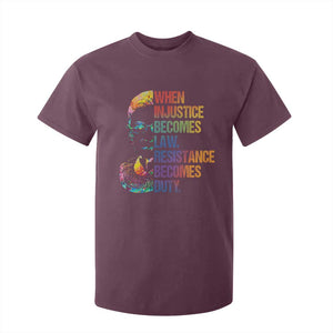 Notorious RBG T Shirt For Kid When Injustice Becomes Law Resistance Becomes Duty TS10 Maroon Print Your Wear